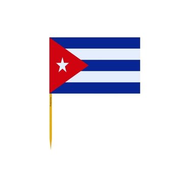Wykałaczki z flagą Kuby pakowane po 100 sztuk o długości 8 cm - Inny producent (majster PL)