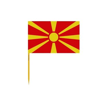 Wykałaczki z flagą Macedonii Północnej w zestawach po 100 sztuk o długości 10 cm - Inny producent (majster PL)