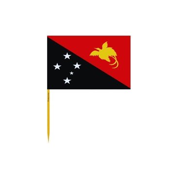 Wykałaczki z flagą Papui Nowej Gwinei w opakowaniach po 100 sztuk o długości 10cm - Inny producent (majster PL)