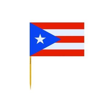 Wykałaczki z flagą Portoryko pakowane po 100 sztuk o długości 8 cm - Inny producent (majster PL)