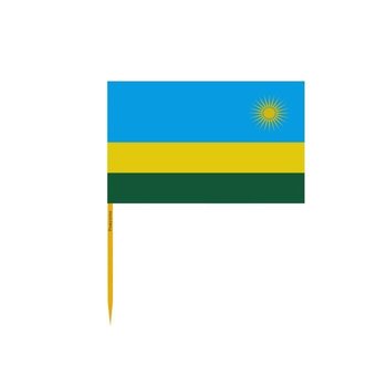 Wykałaczki z flagą Rwandy pakowane po 100 sztuk o długości 12 cm - Inny producent (majster PL)