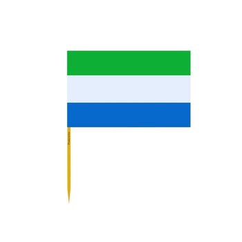 Wykałaczki z flagą Sierra Leone w zestawach po 100 sztuk o długości 10cm - Inny producent (majster PL)