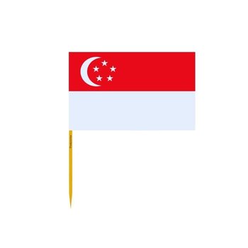 Wykałaczki z flagą Singapuru w zestawach po 100 sztuk, długość 12cm - Inny producent (majster PL)
