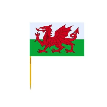 Wykałaczki z flagą Walii w opakowaniach po 100 sztuk, długość 12cm - Inny producent (majster PL)