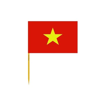Wykałaczki z flagą Wietnamu pakowane po 100 sztuk o długości 12 cm - Inny producent (majster PL)