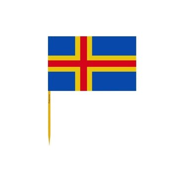 Wykałaczki z flagą Wysp Alandzkich w zestawach po 100 sztuk o długości 12 cm - Inny producent (majster PL)