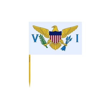 Wykałaczki z flagą Wysp Dziewiczych Stanów Zjednoczonych w opakowaniach po 100 sztuk o długości 12 cm - Inny producent (majster PL)