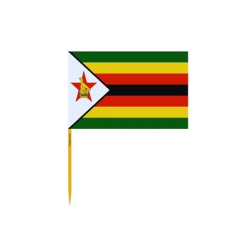 Wykałaczki z flagą Zimbabwe w zestawach po 100 sztuk o długości 10 cm - Inny producent (majster PL)