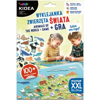Wyklejanka zwierzęta Świata + Gra Kidea - KIDEA