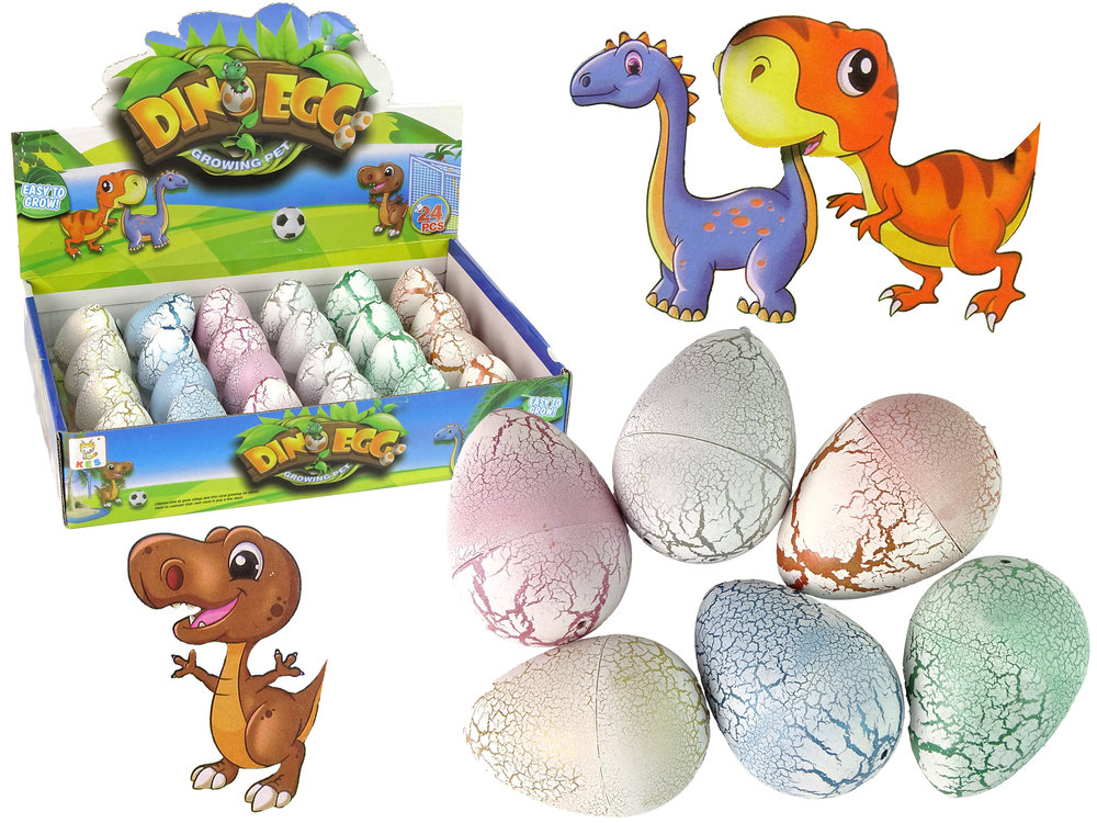 Фото - Фігурки / трансформери LEAN Toys Wykluwające się Magiczne Jajko Dinozaura Rosnące 6 cm Białe 