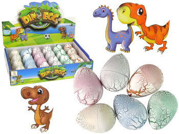 Wykluwające się Magiczne Jajko Dinozaura Rosnące 6 cm Białe - Lean Toys