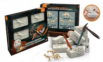 Wykopaliska Dinozaurów 3w1 Skamieniałości DINO + MŁOTEK + DŁUTO - LEOPARD