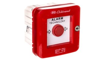 Wyłącznik alarmowy samoczynny podtynkowy z zamkiem i młoteczkiem WAZp-1s IP-55 921501 - ELEKTROMET