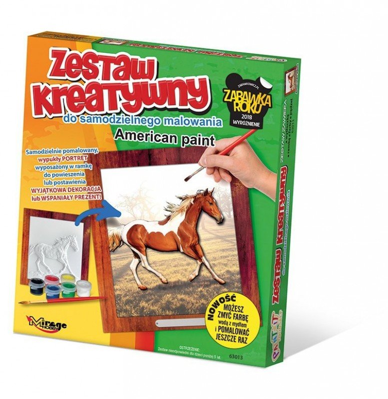 Wypukła kolorowanka - Koń American paint