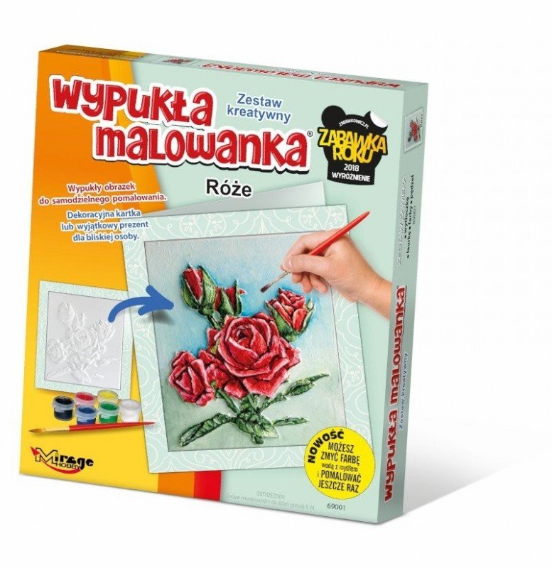 Wypukła malowanka Kwiaty, róże