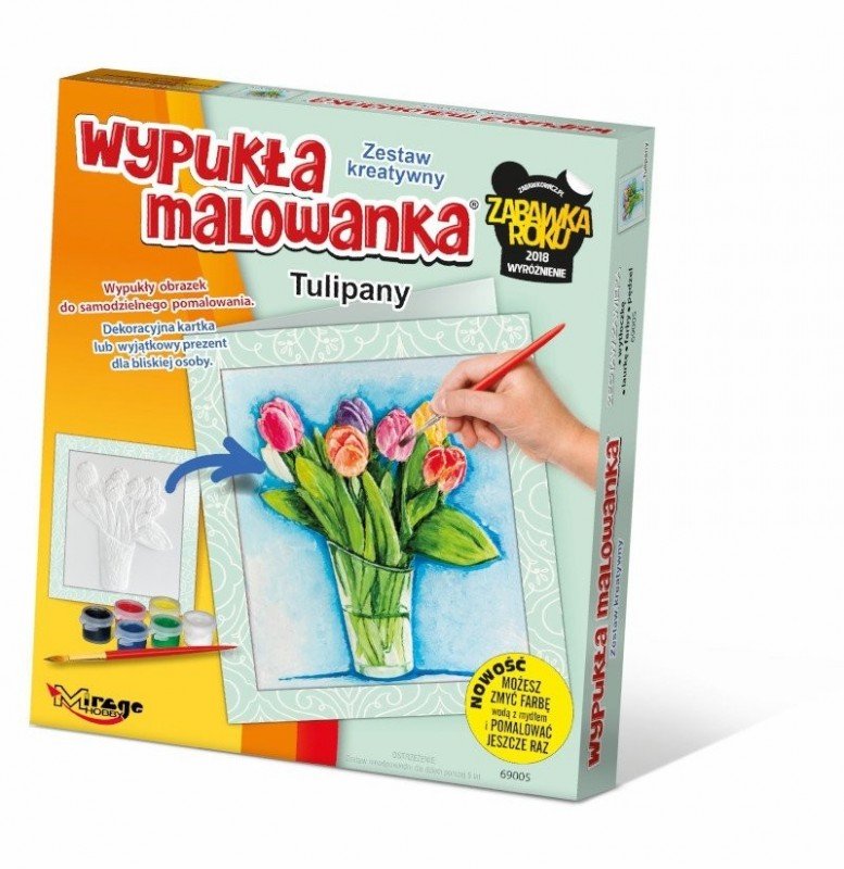 Wypukła malowanka Kwiaty tulipany