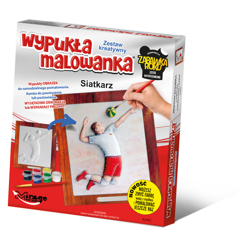 Фото - Інші іграшки Wypukła malowanka Sport siatkarz, 62402