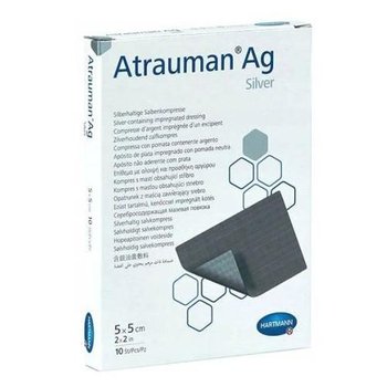 Wyrób medyczny, Atrauman AG Opatrunek siatkowy z maścią, Silver, 5cm x 5cm - Atrauman
