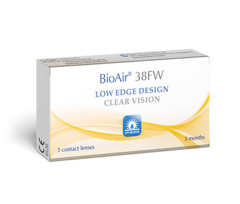 Wyrób medyczny, BioAir, 38FW, Soczewki kwartalne -4.75 krzywizna 8,6, 3 szt. - BioAir