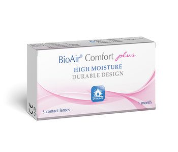 Wyrób medyczny, BioAir, Comfort Plus, Soczewki miesięczne -1.50 krzywizna 8,7, 3 szt. - BioAir