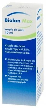 Wyrób medyczny, Biolan Max, Krople do oczu 0,15%, 10 ml - Pharm Supply