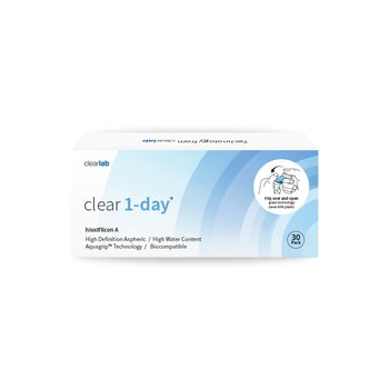 Wyrób medyczny, Clear Lab, Clear 1-day, Soczewki kontaktowe bezbarwne -0,5, 30 szt. - Clearlab