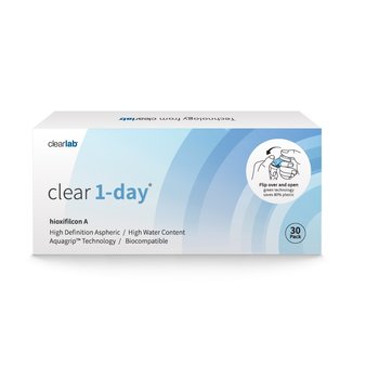 Wyrób medyczny, Clearlab, Clear 1-Day, Soczewki jednodniowe -2,25, 30 szt. - Clearlab