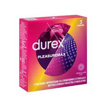 Wyrób medyczny, DUREX PLEASUREMAX Prezerwatywy, 3 sztuki - Durex