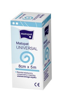 Wyrób medyczny, Matopat, Universal, bandaż elastyczny z zapinką, 5 m x 8 cm - Matopat