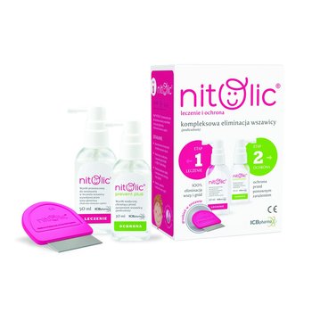 Wyrób medyczny, Pipi Nitolic Zestaw, leczenie i ochrona przed wszawicą, 50 ml + 30 ml - Pipi Nitolic