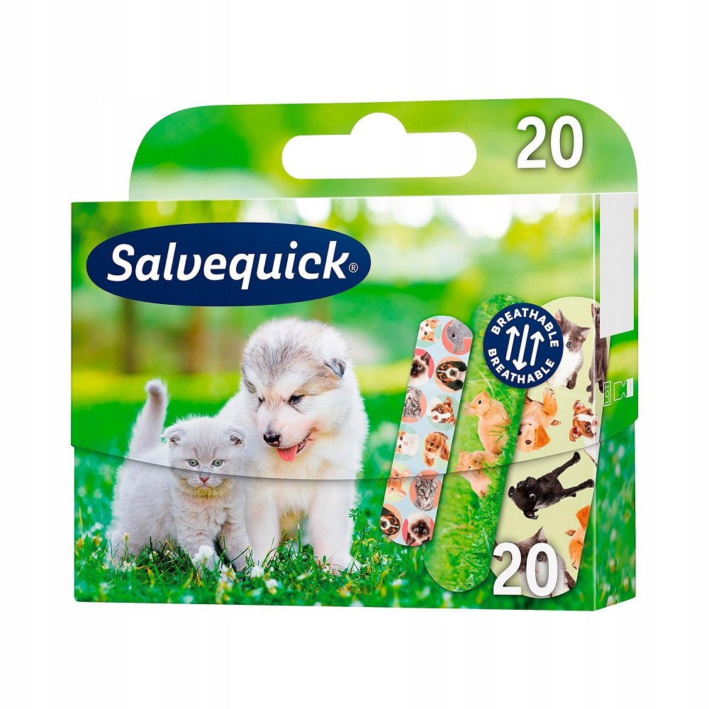 Wyrób medyczny, Salvequick, plastry dla dzieci Animal Planet, 20 szt.
