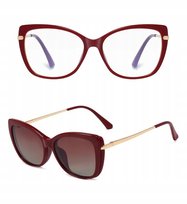 Wyrób medyczny, Stylion, Damskie Okulary Zerówki Oprawki Do Komputera + Nakładka Przeciwsłoneczna