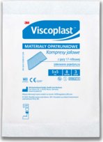 Wyrób medyczny, Viscoplast™ Jałowe kompresy gazowe z gazy bawełnianej, 17-nitkowe, 8 warstw, 5 cm x 5 cm, torebka/3 szt.