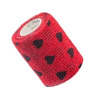 Wyrób medyczny, VITAMMY Autoband Elastyczny bandaż kohezyjny 7,5cm x 450cm Serca czarne