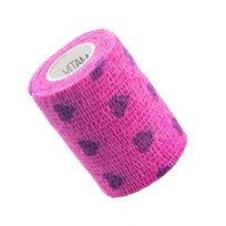 Wyrób medyczny, VITAMMY Autoband Elastyczny bandaż kohezyjny 7,5cm x 450cm Serca fioletowe