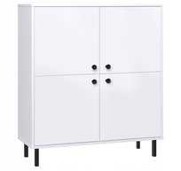 Wysoka Komoda do salonu VENUS Szafka czterodrzwiowa loft kaszmir złote nogi