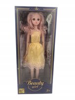 Wysoka Lalka 57 cm w Żółtej Sukience – Ruchome Stawy i Oczy