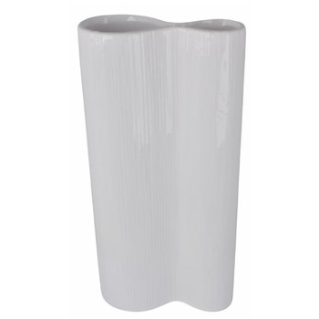 Wysoki, biały wazon ceramiczny Beo 33 cm - Duwen