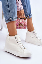 Wysokie Trampki Na Ukrytym Koturnie Big Star LL274035 Białe-40