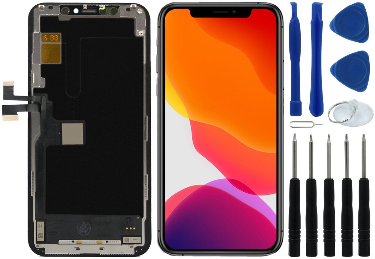 Écran OLED Dur Noir Sans Châssis Pour IPhone 11 Pro (A2160, A2217, A2215), Neuf