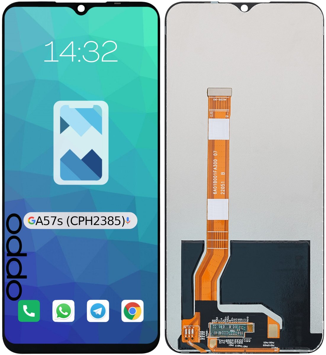 Écran LCD Tactile Remplacement Pour OPPO A57S CPH2385 6.56 Pouces - Bleu - Neuf