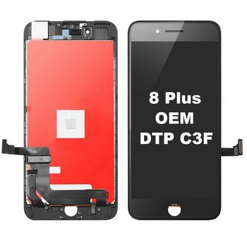 Wyświetlacz LCD ekran dotyk do iPhone 8 Plus (OEM DTP C3F LG) (Black) - producent niezdefiniowany