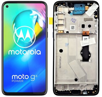 Wyświetlacz LCD + ekran dotykowy Motorola MOTO G8 POWER XT2041 (Regenerowany) Ramka czarna - Tradebit