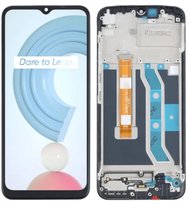 Wyświetlacz LCD + ekran dotykowy Realme C21Y C25Y RMX3261 RMX3263 (Regenerowany) Ramka czarna