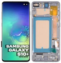 Wyświetlacz LCD + ekran dotykowy Samsung Galaxy S10 PLUS G975 G975F Incell Ramka Srebrna S10+