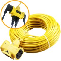 Wytrzymały GRUBY przedłużacz ogrodowy Pantherise 30m do 3000W 16A do 750°