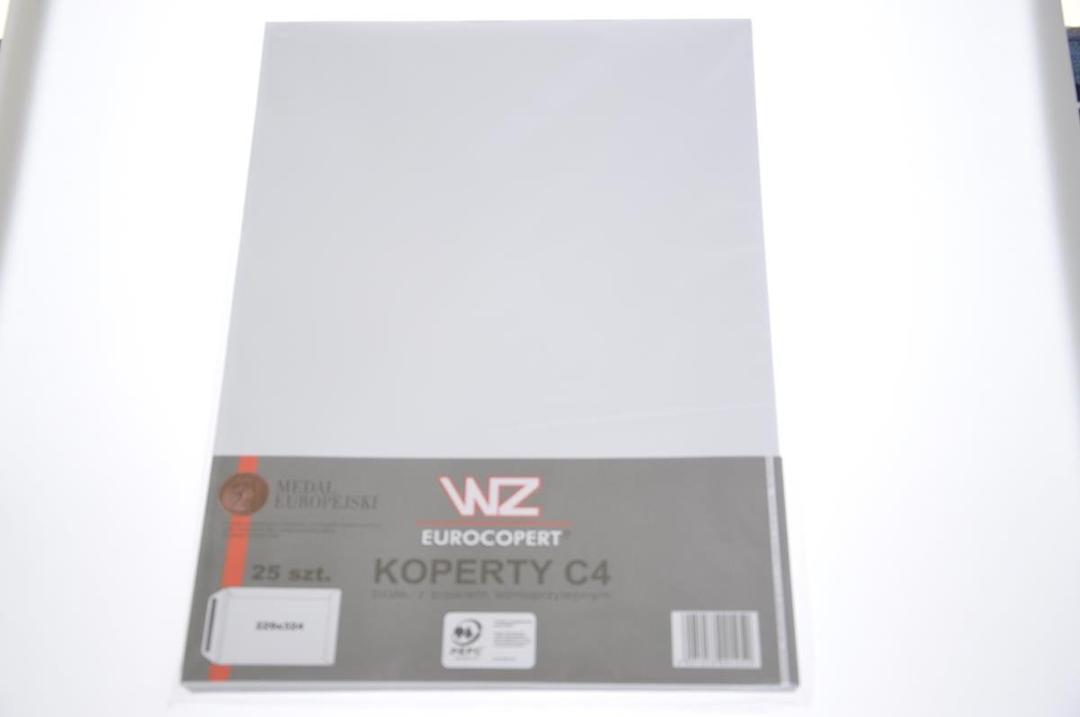 Фото - Конверти й листівки C4 Wz Eurocopert, Koperta  z paskiem, biała 