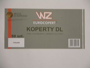 Wz Eurocopert, Koperta DL, samoprzylepna, biała - WZ EUROCOPERT