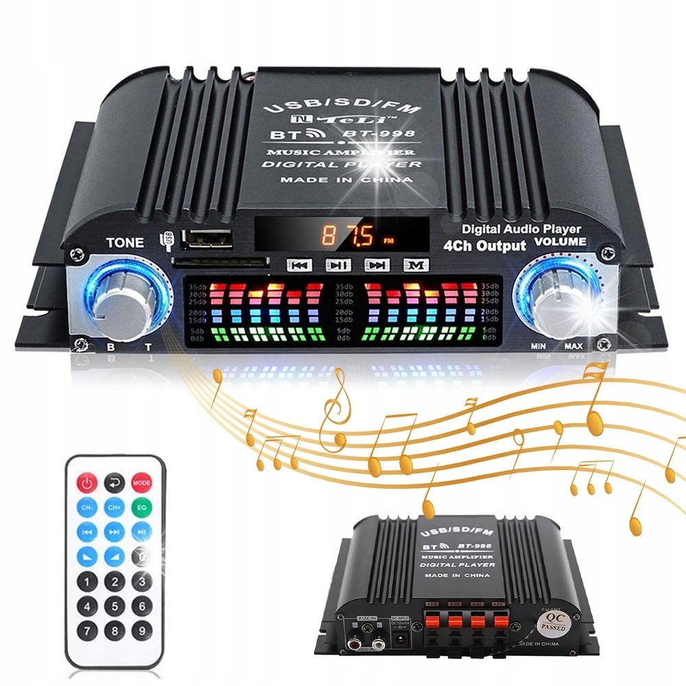 Amplificatore AK50 800W (400W+400W) – Bluetooth 5.0, FM, USB, SD, 2 Ingressi MIC Con Eco, Telecomando, Per Karaoke E Home Theater Amplificatore AK50 800W (400W+400W) – Bluetooth 5.0, FM, USB, SD, 2 Ingressi MIC Con Eco, Telecomando, Per Karaoke E Home Theater