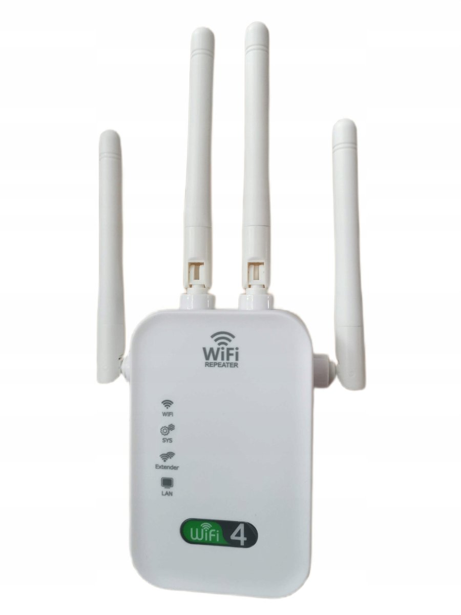 Wzmacniacz Sygna u WiFi 300 Mbps Repeater WiFi 4 Bia y 4 Anteny wzmacniacz-sygna-u-wifi-300-mbps-repeater-wifi-4-bia-y-4-anteny